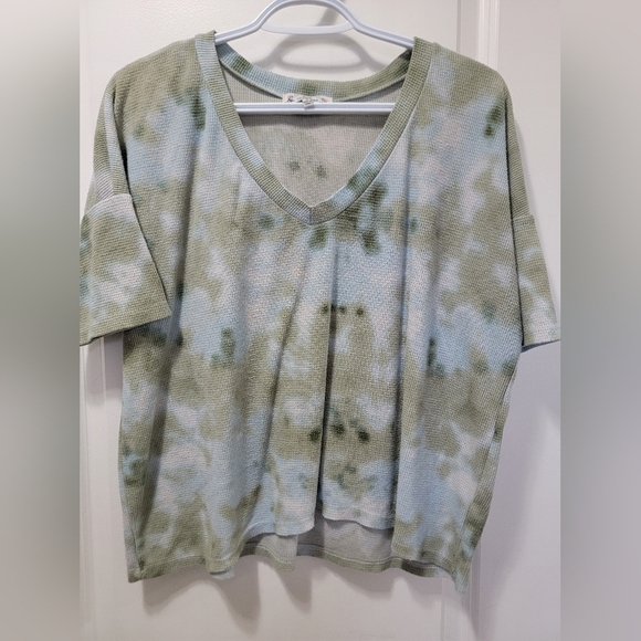 Loose kaffle knit tie-dye shirt medium - Picture 5 of 5